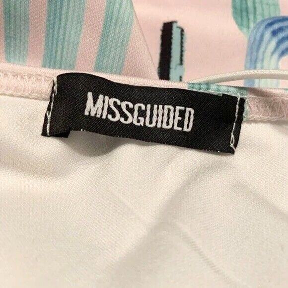 Southwestern Short Summer Dress Size 6 Cactus Print Bodycon Pink Spaghetti Strap - Picture 3 of 8